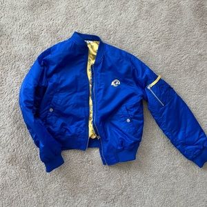 Los Angeles Rams WEAR by Erin Andrews Royal Bomber Full-Zip Jacket
